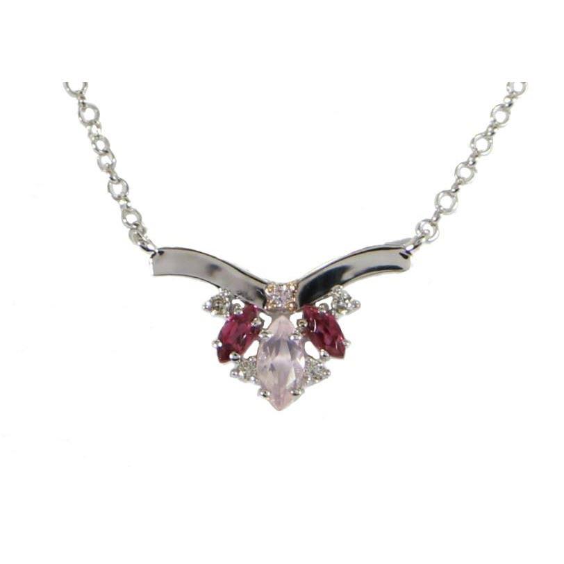 Cyan | Pink Diamond Necklace