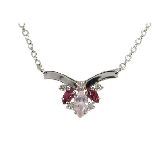 Cyan |  Pink Diamond Necklace