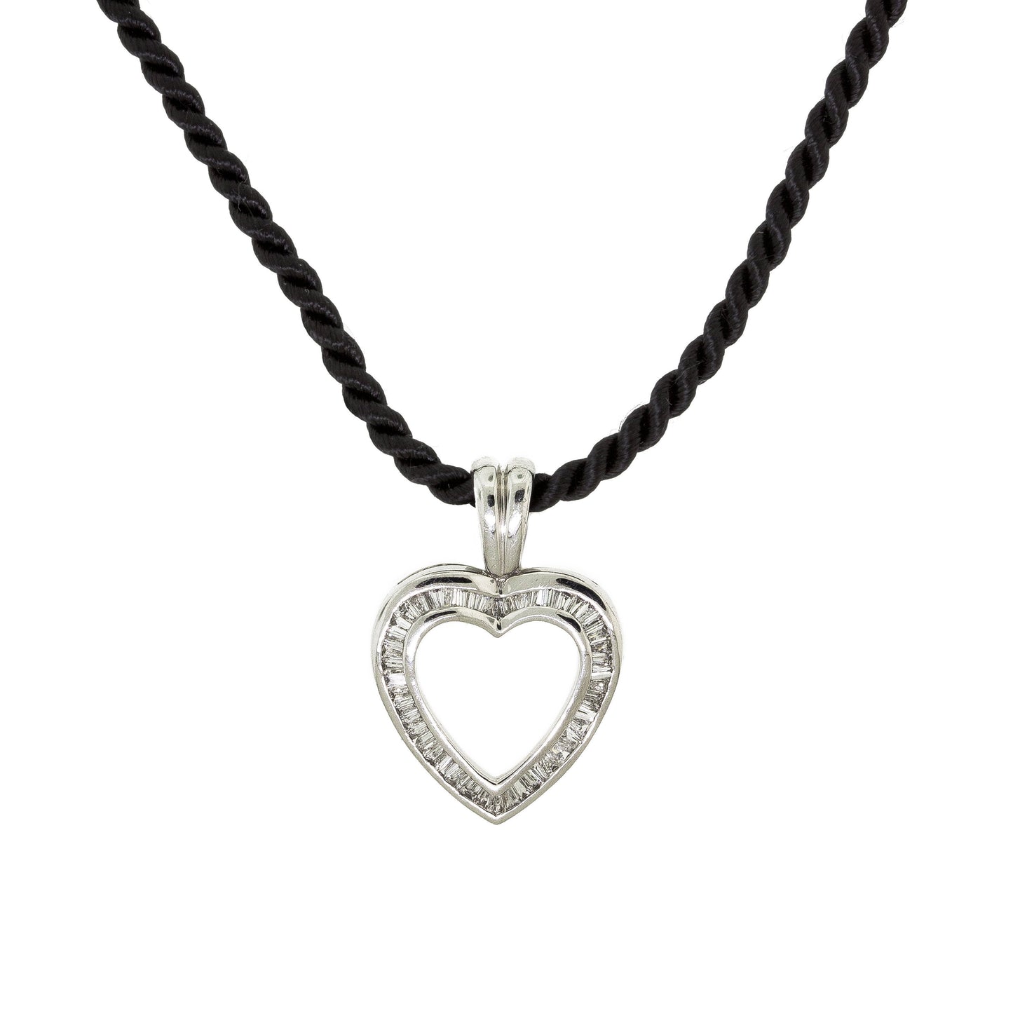 Heart Rope Diamond Necklace