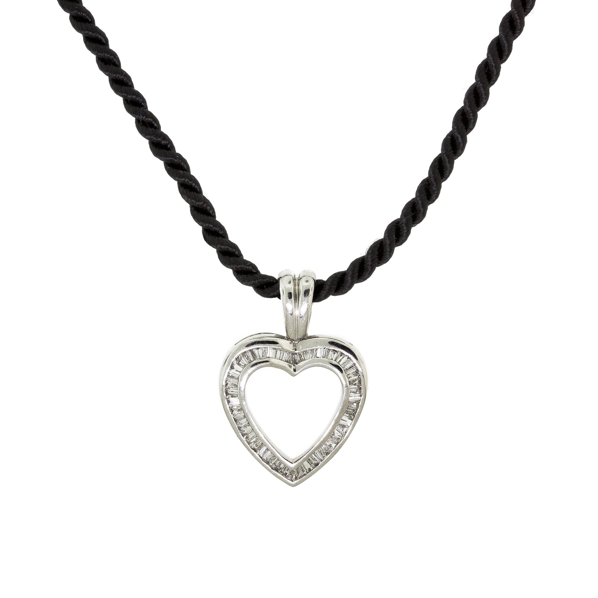Heart Rope Diamond Necklace