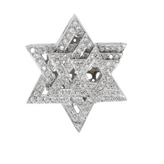 Star Of David Diamond Necklace