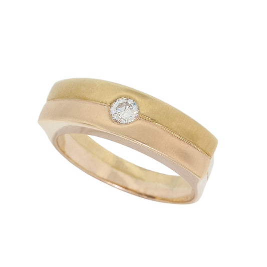 Round Inset  Diamond Ring