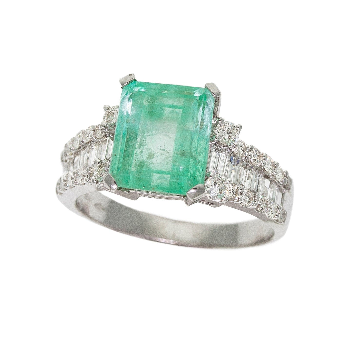  Columbian Pastel Emerald Ring 