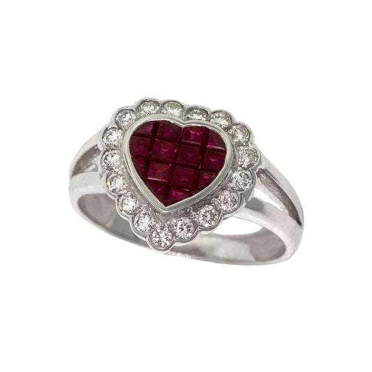  Heart Ruby Ring 