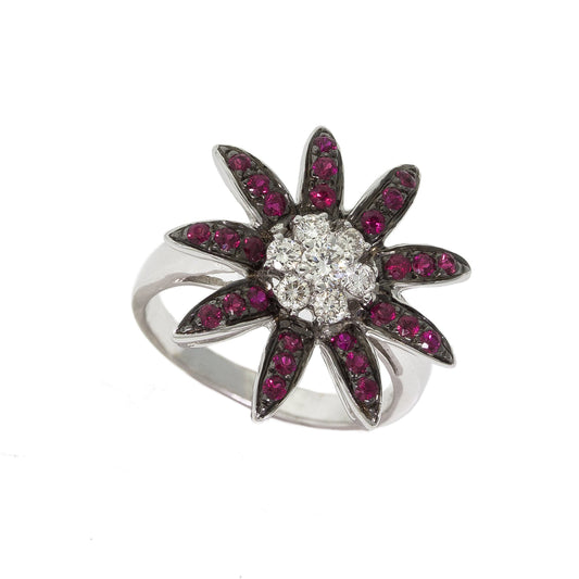Bloom | Flower Ruby Ring