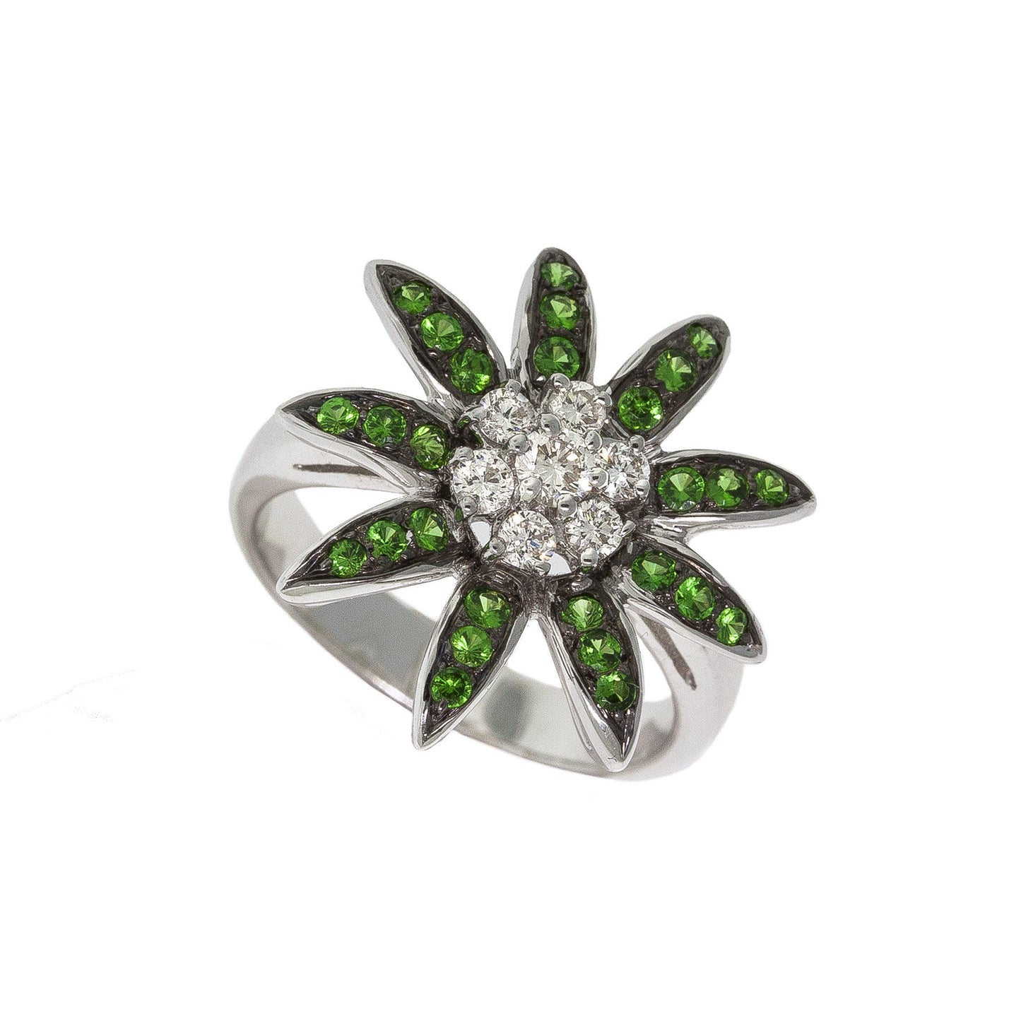 Bloom | Flower Tsavorite Ring 