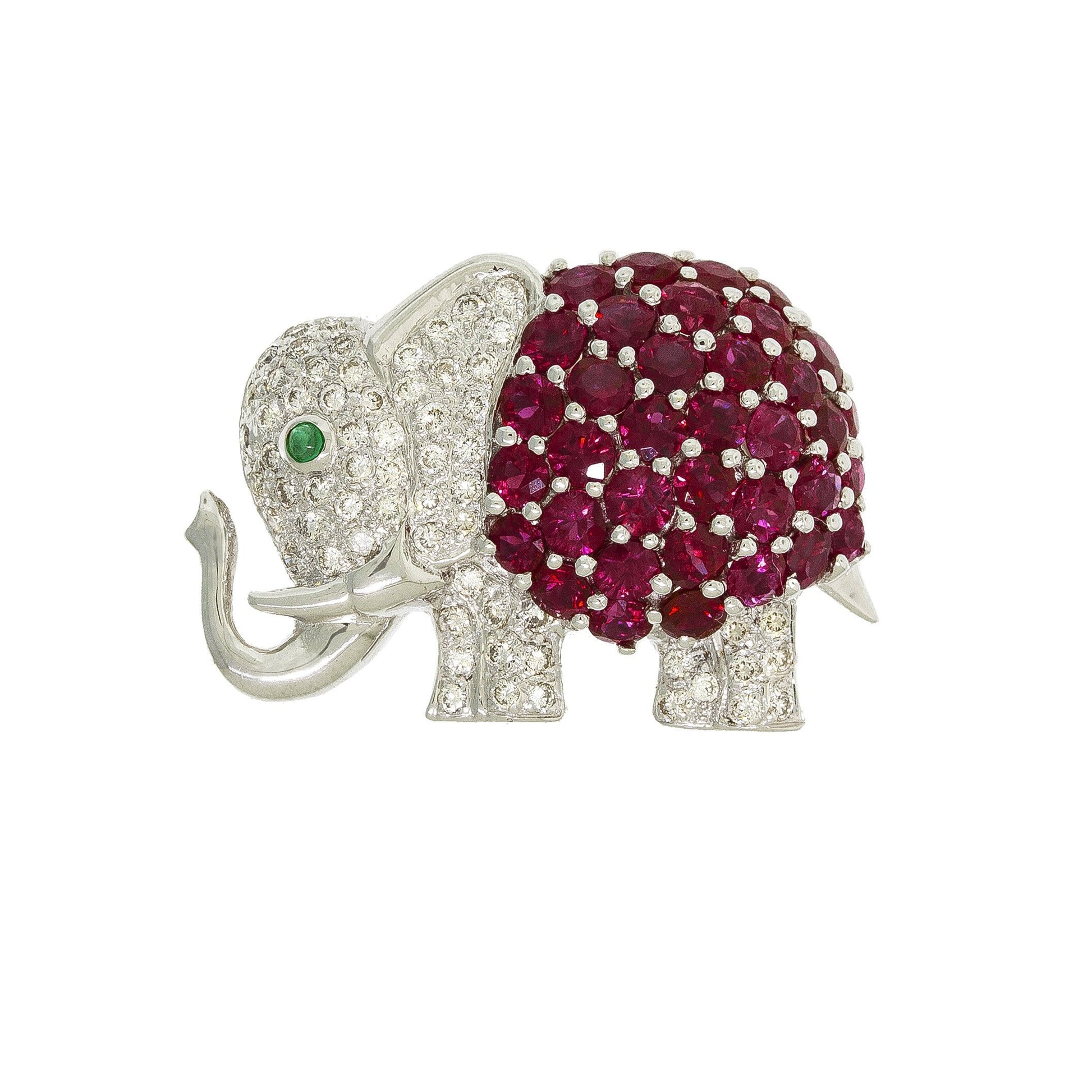 The Wild | Elephant Diamond Brooch