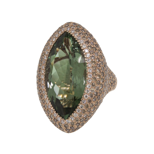 Green Amethyst Ring