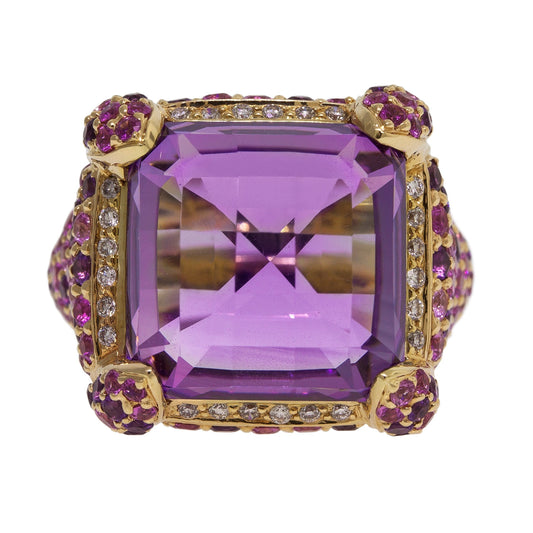  Rose De France Amethyst Ring 