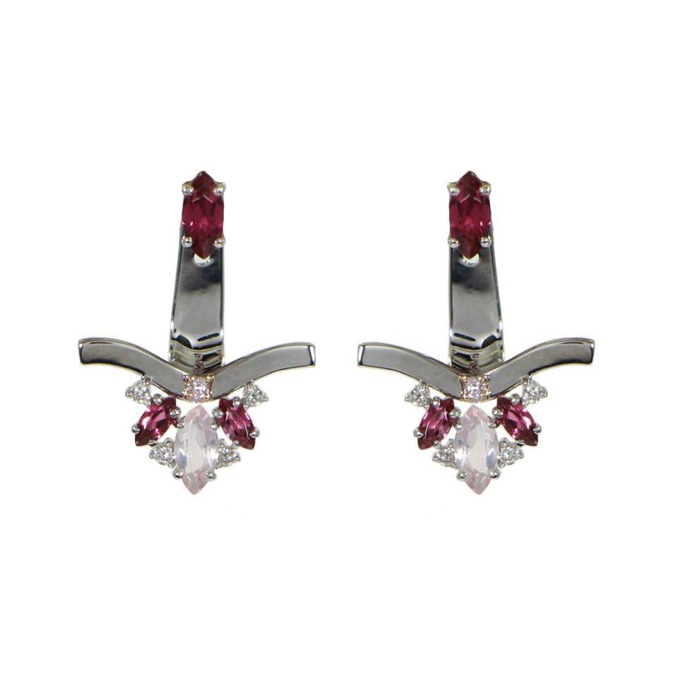 Cyber |  Pink Diamond Earrings