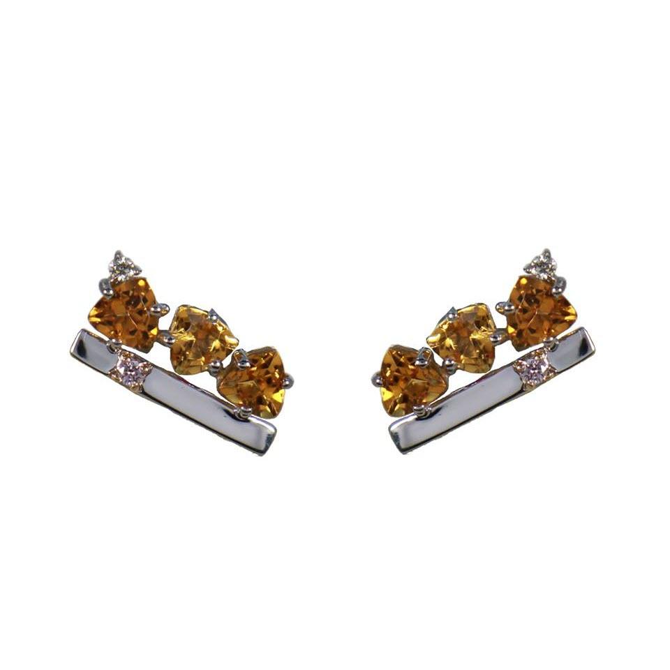 Solar |  Citrine Earrings